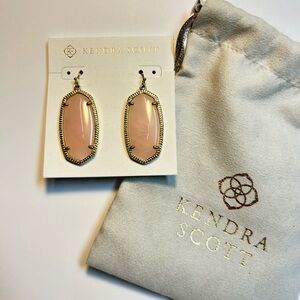 Kendra Scott Elle Drop Pink Quartz Earrings